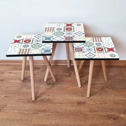 Hanah Home Set klub stočića 3Shp156, 3 komada, Antracit
