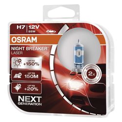 OSRAM 12V Žarnica Osram 64210NL-HCB DUO-Pack 12V 55W H7 Px26d Night Breaker LASER (2 x H7)