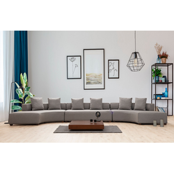 Atelier del Sofa Ugaona garnitura Gondol 105x70x552cm Siva