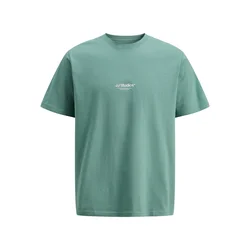 JACK & JONES Majica JJESOHO turkizna/bela