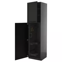 METOD Visoki element-ostava, Crnosiva/Lerhyttan crno bajcovano, 60x60x220 cm