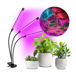 LED prigušiva lampa sa klipom za uzgoj biljaka VITARO 3xLED/10W/230V crna