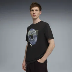 PUMA Graphic Circular Tee Men, Clothing, Black, M