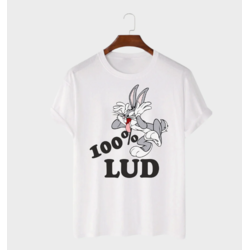 MAFIMI Muška majica 100% Lud, Bela