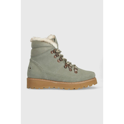 Čizme za snijeg od brušene kože Roxy Sadie II boja: zelena