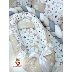 Bubamara037 Gnezdo za bebe Zvezdice, Krem