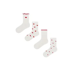 Penti Nogavice PENTI Mädchen-Herz Baumwoll 2er-Pack Socken bela
