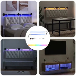 vidaXL LED trak 110 cm večbarvno PVC