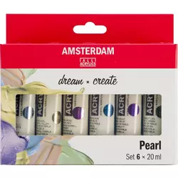 Set akrilnih boja AMSTERDAM dream and create Pearl 6 x 20 ml