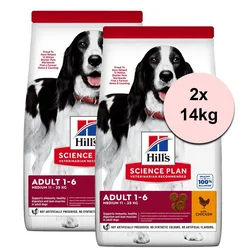 Hills Science Plan Canine Adult Medium Chicken 2x14 kg