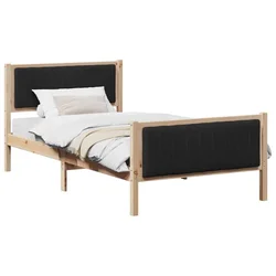 Vidaxl Kovinska posteljna konstrukcija Rjava in črna 100 x 200 cm