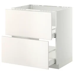 METOD / MAXIMERA Pod.ormarić sudop. i 2front/2fioke, bela/Veddinge bela, 80x60 cm
