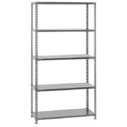 Anemos Metalna polica KIT 188x100x40cm, 5x65kg, Siva