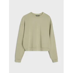 Sinsay - Basic crewneck dukserica - khaki