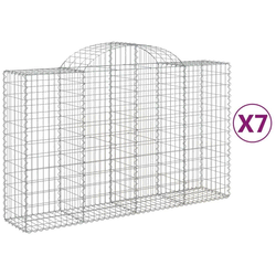 Lučne gabionske košare 7 kom 200x50x120/140cm pocinčano željezo