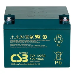 Backup Battery CSB EVX12260i 12V, 26Ah, 350A