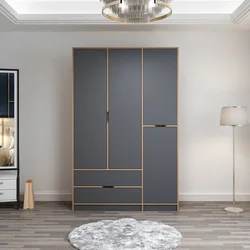 Hanah home Ormar Elina 140x208x52cm Antracit-Bež
