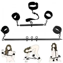 SuperLove Ultimate Adjustable Bondage Spreader Bar Set Black