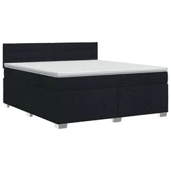 Boxspring krevet s madracem Crna 140 x 200 cm Tkanina