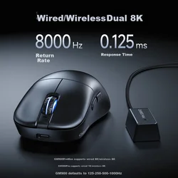 AOC Bežični miš, 2.4GHz, Bluetooth, USB, Crni