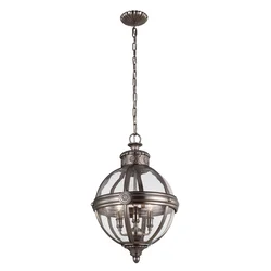 Feiss FE-ADAMS-3P-ANL - Luster na lancu ADAMS 3xE14/60W/230V bronzan