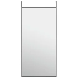 Ogledalo za vrata crno 50 x 100 cm od stakla i aluminija