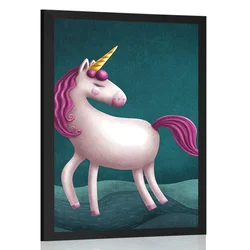 Plakat pravljični samorog - 20x30 silver