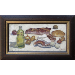 Trpeza, Ulje na platnu, 27 x 54 cm