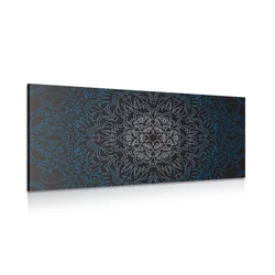 Slika orientalska Mandala na črni podlagi - 100x50