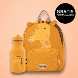 trixie otroški nahrbtnik small + steklenička 350 ml mr. giraffe