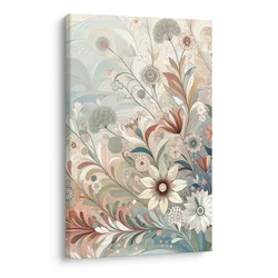 Slika elegantni cvetovi v nežnih linijah - 30x40