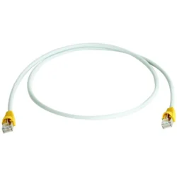Telegärtner Patch cable S-FTP Cat.7, 0,5 m cable boot yellow, LSZH grey, Cross-Over 0.5m Grey networking cable