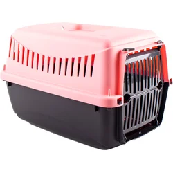 MP Bergamo Gipsy Transporter za mačke sa plastičnim vratima, XS, 39x26x25cm, Roze-crni