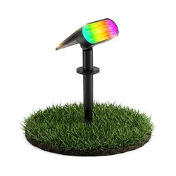 LED RGB Solarna lampa 2u1 LED/3,7V 1200 mAh IP54 crna