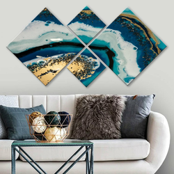 WALLXPERT BLUE WHITE slika iz 4 dela