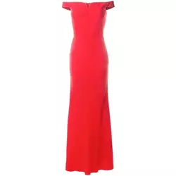 Alexander McQueen-off-shoulder gown-women-Red