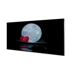 tulup.si Slika na akrilnem steklu Srce lune 125x50 cm 2 obešalnika
