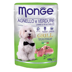 Monge Grill sos za pse - jagnjetina i povrće 12x100g