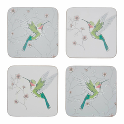Sivi podstavki za kozarce v kompletu 4 ks Hummingbirds – Cooksmart ®