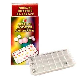 2M Nedeljni dozator za lekove beli