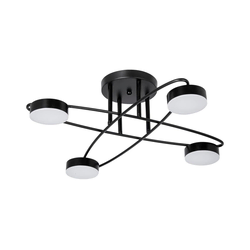 LED plafonski luster 4xLED/7W/230V 3000-6000K prečnik 60 cm crna