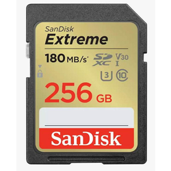 SanDisk Extreme Micro SDXC spominska kartica, 256 GB, C 10, UHS-I, U3, V30, 180/130 MB/s (SDSDXVV-256G-GNCIN)