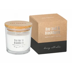 eoshop Sveča v kozarcu LOVOROV LIST&ROBIDNICA EKO dišeče 300g