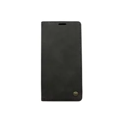 Maska za telefon LEATHER RETRO FLIP za Samsung S10 Plus/G975F, Crna