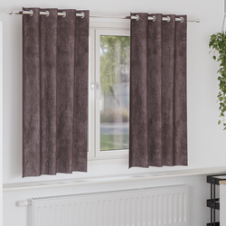 Baršunaste zavjese sa zavjesama 2 pcs Smeđa 175 x 140 cm Baršun