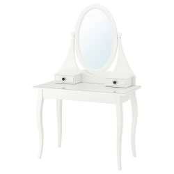 HEMNES Toaletni sto s ogledalom, bela, 100x50 cm