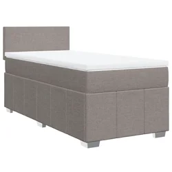 Vidaxl Box spring postelja z vzmetnico taupe 100x200 cm blago