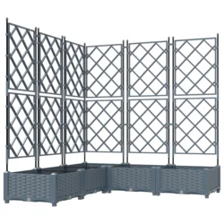 Vrtna saksija 5 pcs Svijetlo siva 120 x 120 x 125,5 cm Plastika