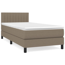 Vidaxl Box spring postelja z vzmetnico taupe 90x190 cm blago