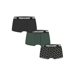 Boxer Shorts 3-Pack Dark Green+Black+Branded Aop